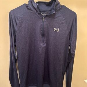 Under Armour Navy Blue Quarter-Zip Performance Pullover